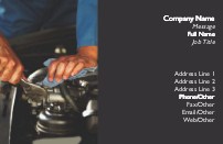 Engine Repair Full Colour Business Cards