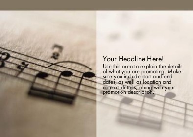 Musical Notes Full Colour Standard Sized Postcards