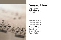 Musical Notes Full Colour Business Cards