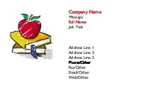 Apple and Books Recycled Business Cards