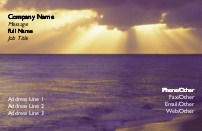 Beach Scene Full Colour Business Cards