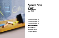 Blackboard and Chalk Recycled Business Cards