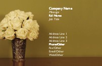 Flower in Vase Full Colour Magnetic Business Cards
