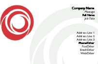 Red Graphic Full Colour Magnetic Business Cards