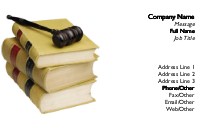 Books and Gavel Full Colour Magnetic Business Cards