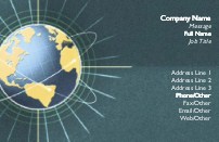 Globe Full Colour Business Cards