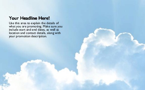 Clouds Full Colour Oversized Postcards