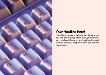 Computer Keyboard Full Colour Standard Sized Postcards