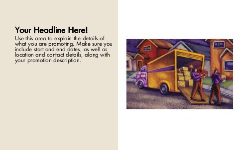 Mighty Movers Full Colour Oversized Postcards