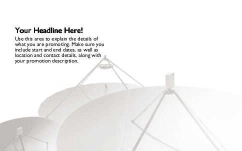 Satellite Dishes Full Colour Oversized Postcards