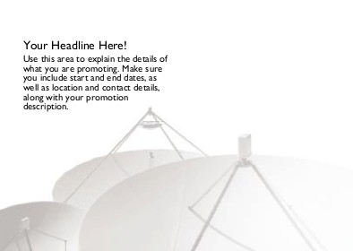 Satellite Dishes Full Colour Standard Sized Postcards