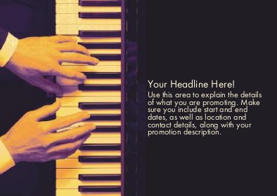 Concert Pianist Full Colour Standard Sized Postcards