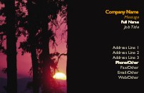 Serene Sunset Full Colour Business Cards