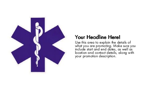 Medical Symbol Full Colour Oversized Postcards