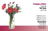 Vase and Flowers Full Colour Magnetic Business Cards