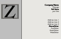 Monogram Z Full Colour Magnetic Business Cards