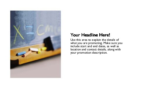 Blackboard and Chalk Full Colour Oversized Postcards
