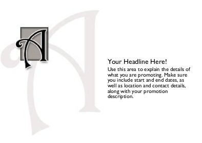 Italic Monogram A Full Colour Standard Sized Postcards