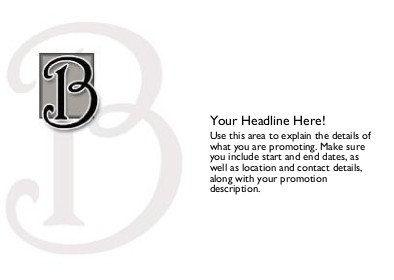 Italic Monogram B Full Colour Standard Sized Postcards