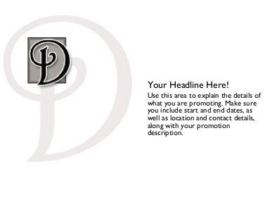 Italic Monogram D Full Colour Standard Sized Postcards