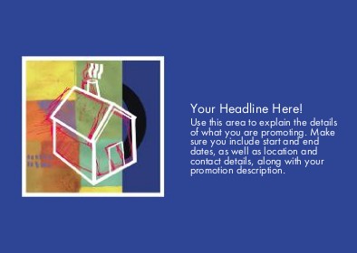 House in Square Full Colour Standard Sized Postcards