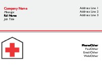 Red Cross Full Colour Magnetic Business Cards