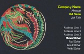 Colourful Bird Recycled Business Cards