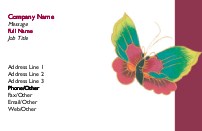 Colourful Butterfly Recycled Business Cards