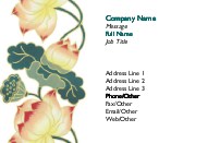 Curling Blooms Recycled Business Cards