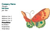 Decorated Butterfly Recycled Business Cards