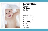 Baby with Towel Full Colour Business Cards