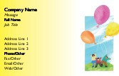 Children and Balloons Full Colour Business Cards