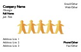 Paper Doll Chain Full Colour Business Cards