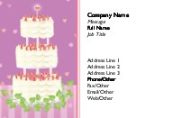 Wedding Cake Full Colour Business Cards