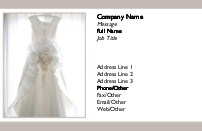 Wedding Gown Full Colour Business Cards
