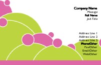 Pink and Green Full Colour Magnetic Business Cards