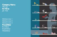 Shelves of Shoes Full Colour Business Cards