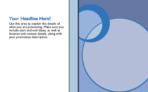 Blue Circles Full Colour Oversized Postcards