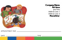 Children Colouring Full Colour Appointment Cards