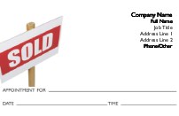 It Has Sold Full Colour Appointment Cards