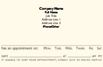 Circle the Day Ivory Full Colour Appointment Cards