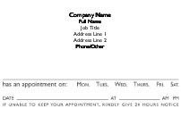 Circle the Day White Full Colour Appointment Cards