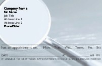 Dental Mirror Full Colour Appointment Cards