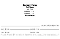 Multiple Appointments White Full Colour Appointment Cards
