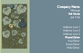 Bottleneck Gourd Recycled Business Cards