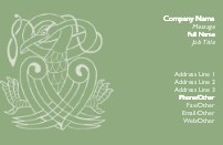 Celtic Bird Full Colour Magnetic Business Cards