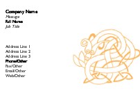 Celtic Orange Full Colour Magnetic Business Cards