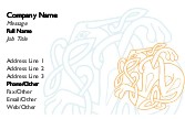 Celtic Teal and Orange Full Colour Magnetic Business Cards