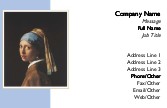 Girl With a Pearl Earring Full Colour Business Cards