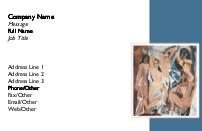 Les Demoiselles d'Avignon Recycled Business Cards